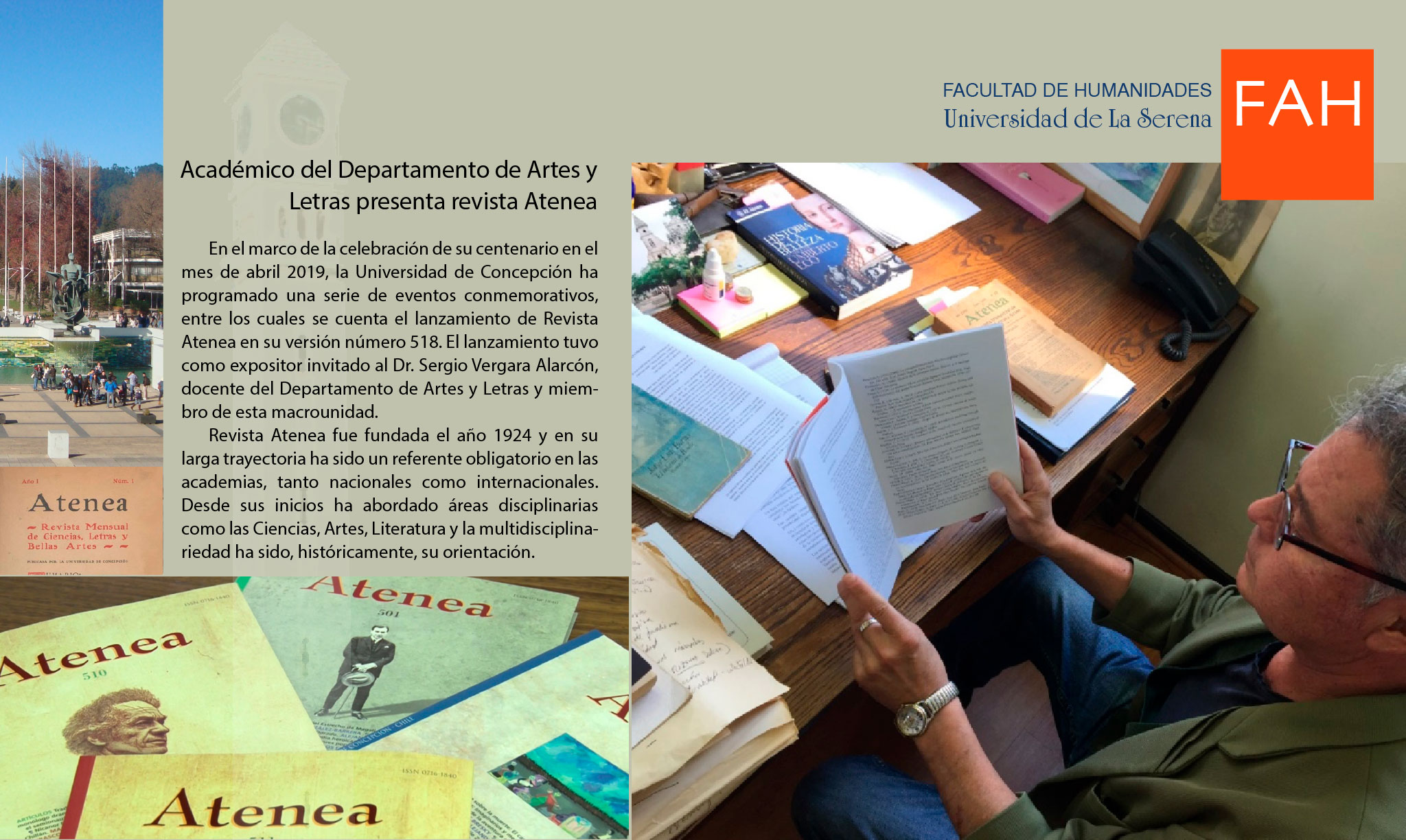 Académico del Departamento de Artes y Letras presenta libro Atenea