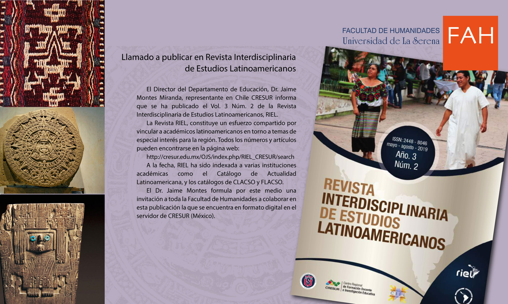 Llamado a publicar en Revista Interdisciplinaria de Estudios Latinoamericanos